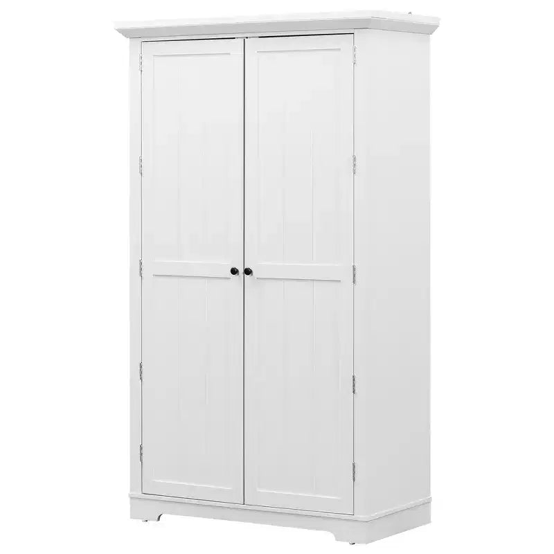 Dispensa da cucina indipendente alta 183 cm, grande armadio da sala da pranzo con ante e ripiani regolabili