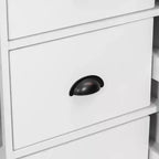 Dispensa da cucina indipendente alta 183 cm, grande armadio da sala da pranzo con ante e ripiani regolabili