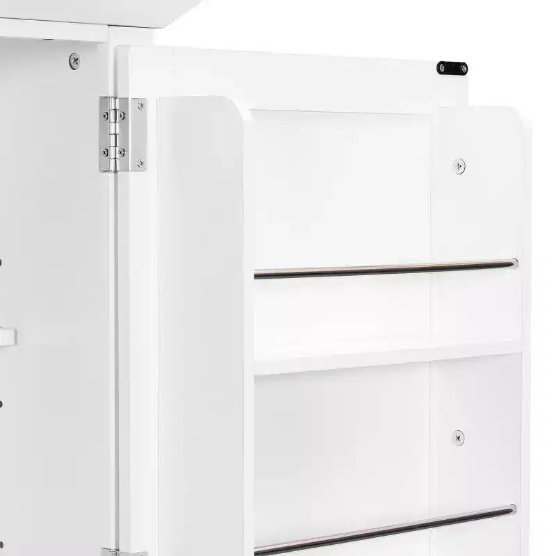 Dispensa da cucina indipendente alta 183 cm, grande armadio da sala da pranzo con ante e ripiani regolabili