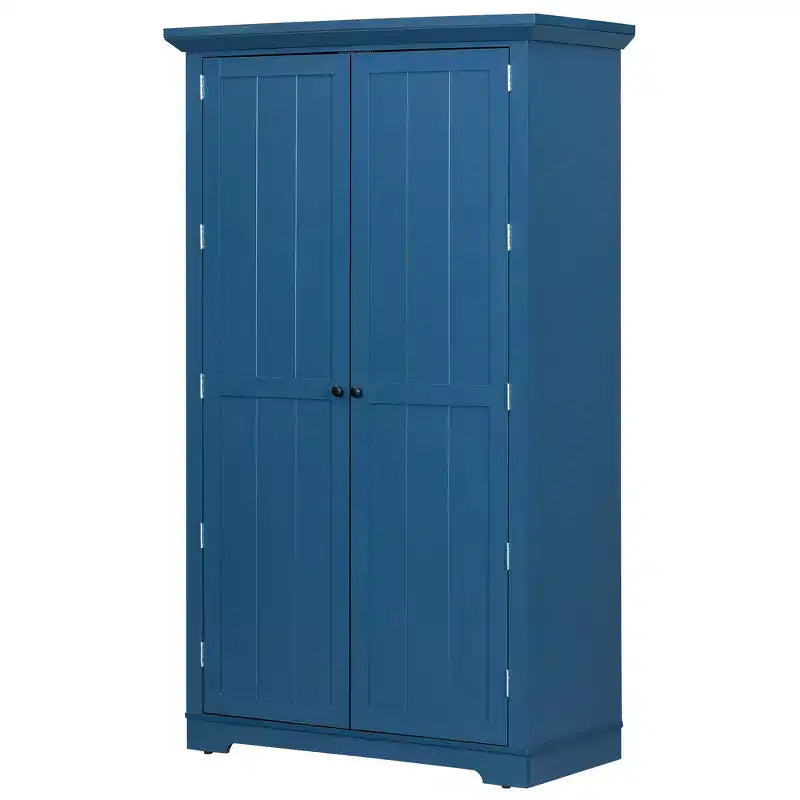 Dispensa da cucina indipendente alta 183 cm, grande armadio da sala da pranzo con ante e ripiani regolabili