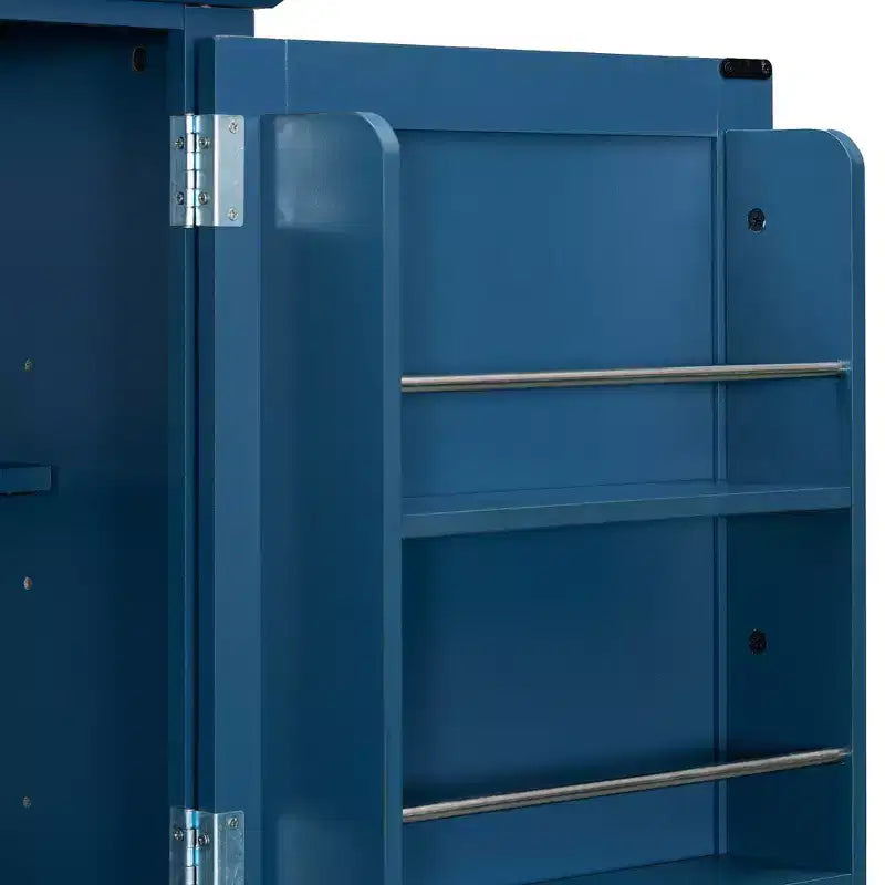 Dispensa da cucina indipendente alta 183 cm, grande armadio da sala da pranzo con ante e ripiani regolabili