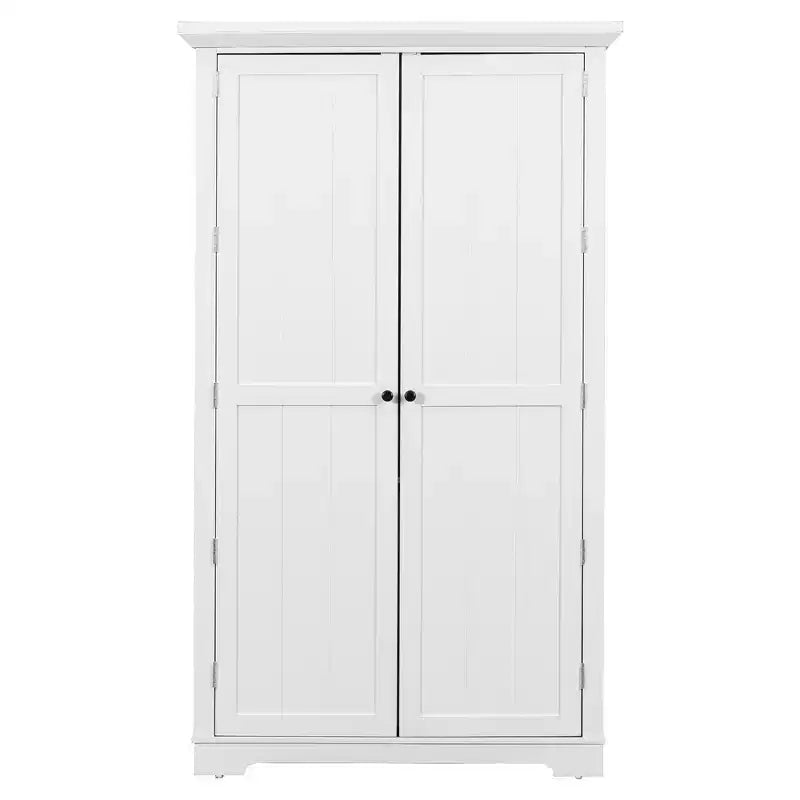 Dispensa da cucina indipendente alta 183 cm, grande armadio da sala da pranzo con ante e ripiani regolabili