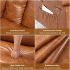 Poltrona reclinabile elettrica con calore e massaggio, divano ergonomico in pelle PU per soggiorno - schienale alto, seduta imbottita, poltrona relax regolabile