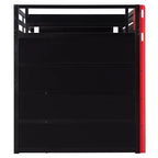 Letto a soppalco da gaming Full Size con mensole, scrivania e luce