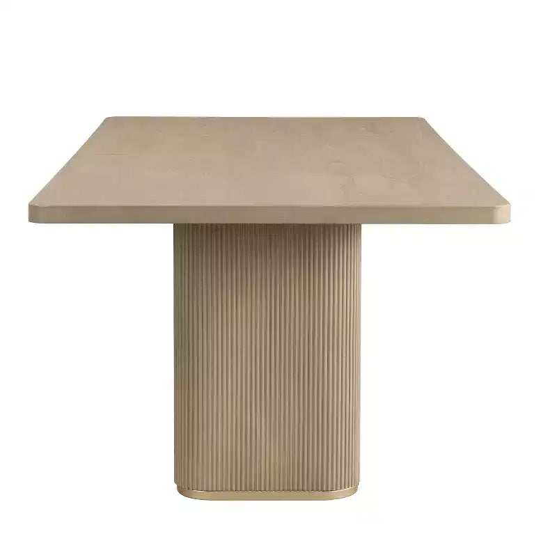 Set da pranzo Yutthana Modern 7 pezzi in legno e metallo con sedie imbottite