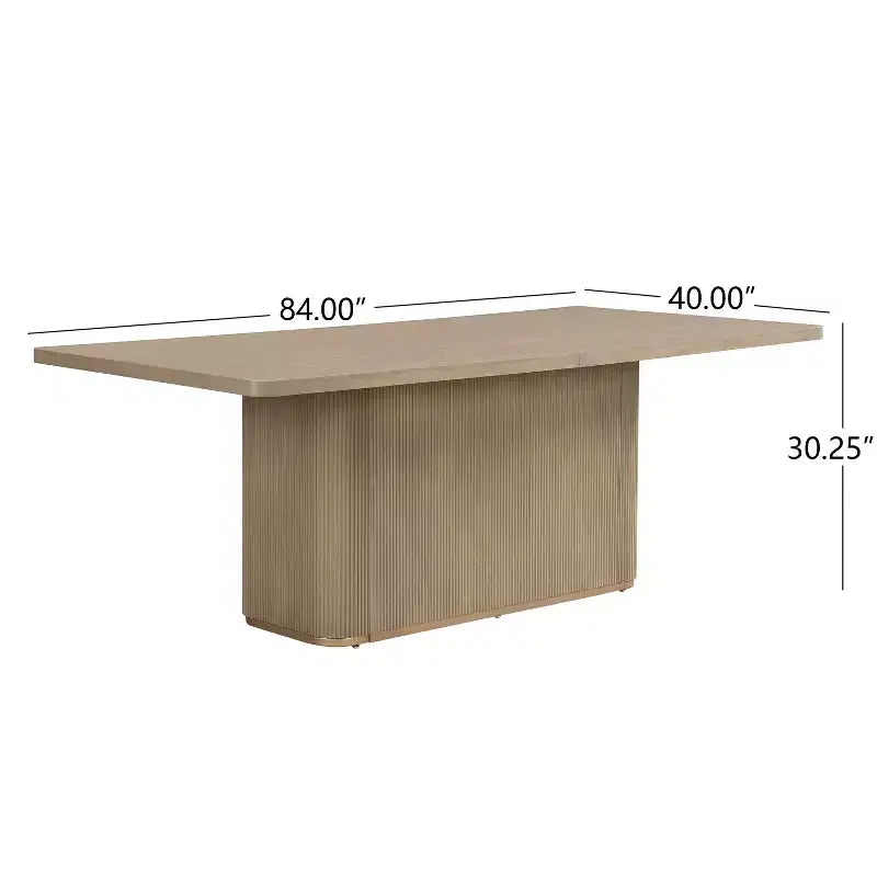 Set da pranzo Yutthana Modern 7 pezzi in legno e metallo con sedie imbottite
