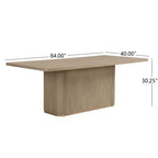 Set da pranzo Yutthana Modern 7 pezzi in legno e metallo con sedie imbottite