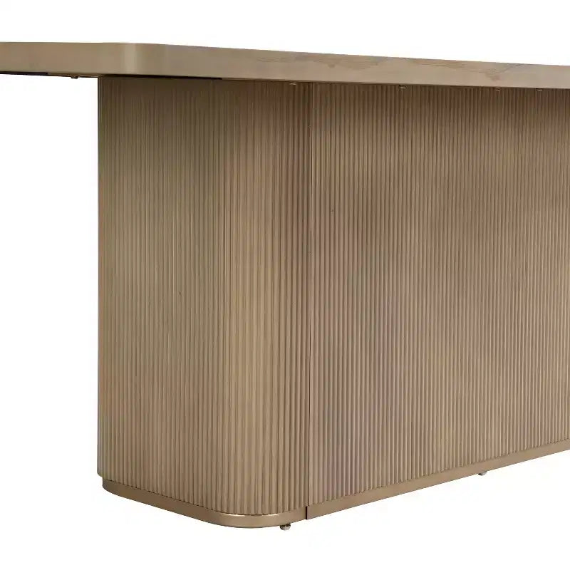 Set da pranzo Yutthana Modern 7 pezzi in legno e metallo con sedie imbottite