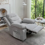 Velvet Adjustable Massage Function Power Recliner Chair with Heating System