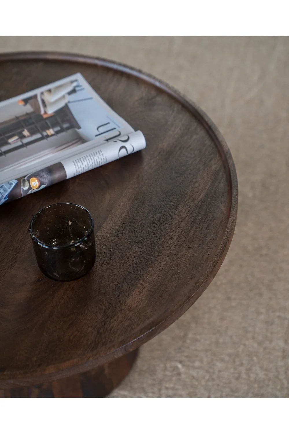 Wooden Pedestal Coffee Table