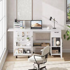 Folding Sewing Machine Table, Rolling Side Desk for Sewing Machine, Craft Station with Lockable Wheels for Home, Bedroom, Small Spaces