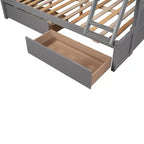 Whisen Twin over Full Bunk Bed with 2-Storage Drawers