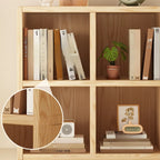 Modern Horizontal Wood 8-Cube Natural Finish Bookcase