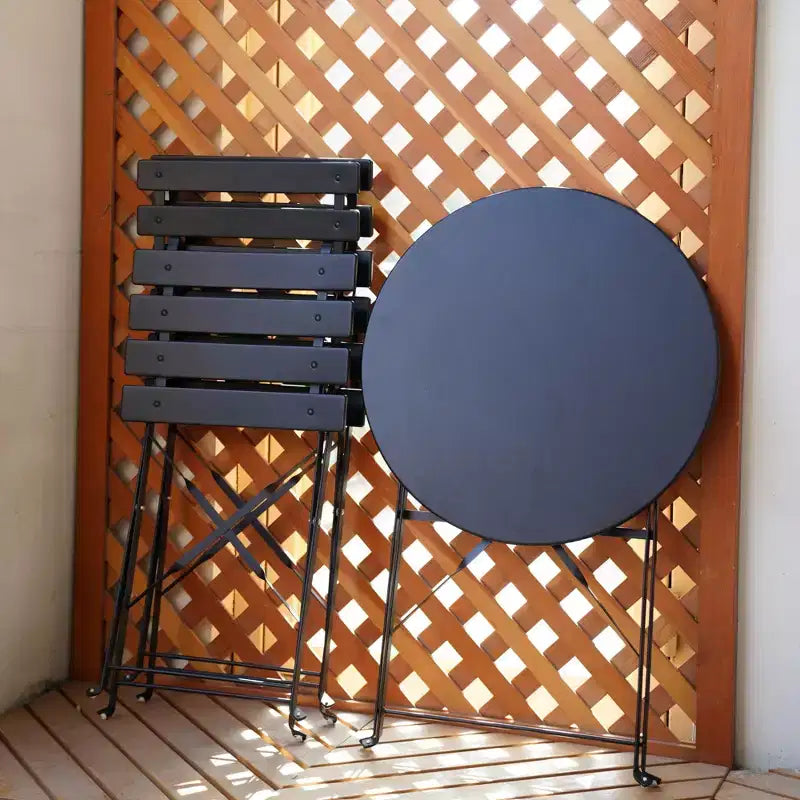 Outdoor Three-Piece Portable Folding Table and Chair Set