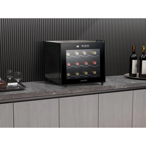 12- Bottle Wine Cooler Refrigerator,Mini Wine Cellars(54-66ﾂｰF),Countertop Wine Cooler with Digital Temperature Control