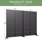 72 H Dovelina Outdoor Privacy Screen Decorative Garden Fence (Set of 2)