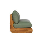 Christopher Knight Home Tavriel Mid-Century Modern Patio Acacia Wood 5-Seater Seating Set with Thick Cushions, Table Not Included