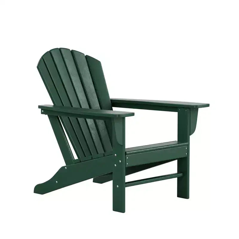 WestinTrends Dylan 5-Piece Outdoor Patio HDPE Adirondack Chair With Round Coffee Table Conversation Set