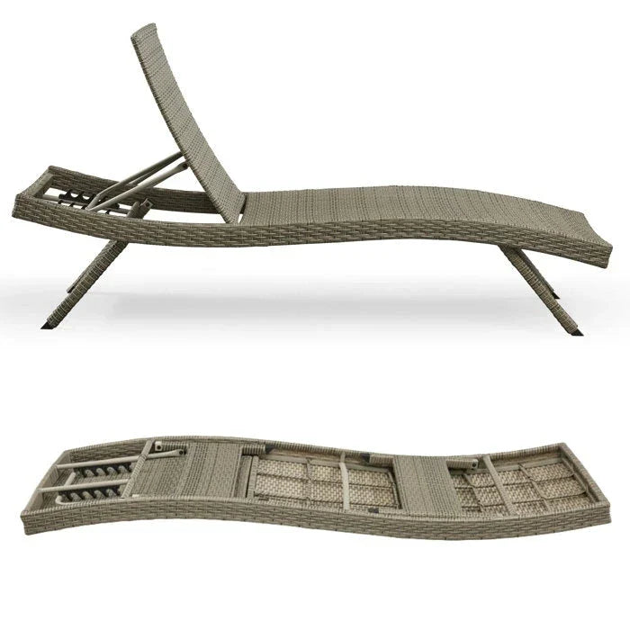 All Weather Wicker Chaise Lounge - Set of 2
