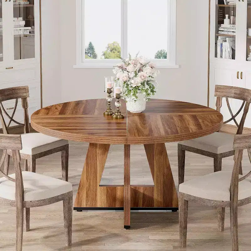 47 Inch Round Dining Table for 4 people