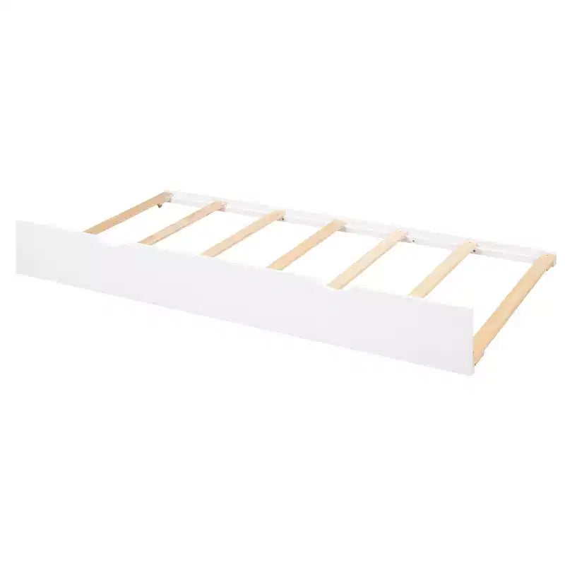 Full Storage Platform Bed with Trundle, Bookcase Headboard and Charging Station, Wooden Full Size Bed Frame with Shelves and Drawers