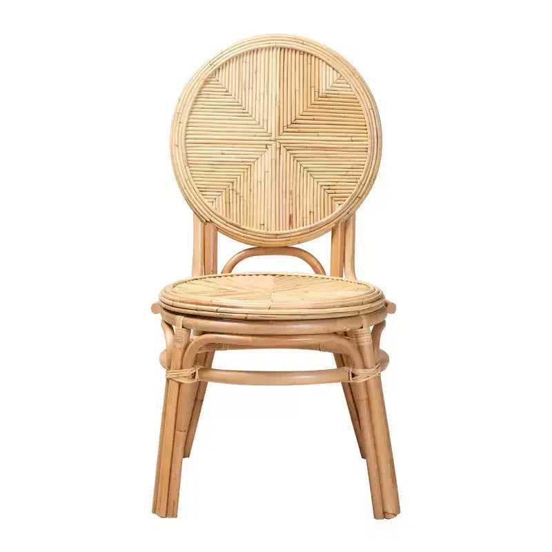 Bali & Pari Carita Chaise de salle à manger en rotin marron naturel : Aucun assemblage requis, nettoyage ciblé, cadre en bois