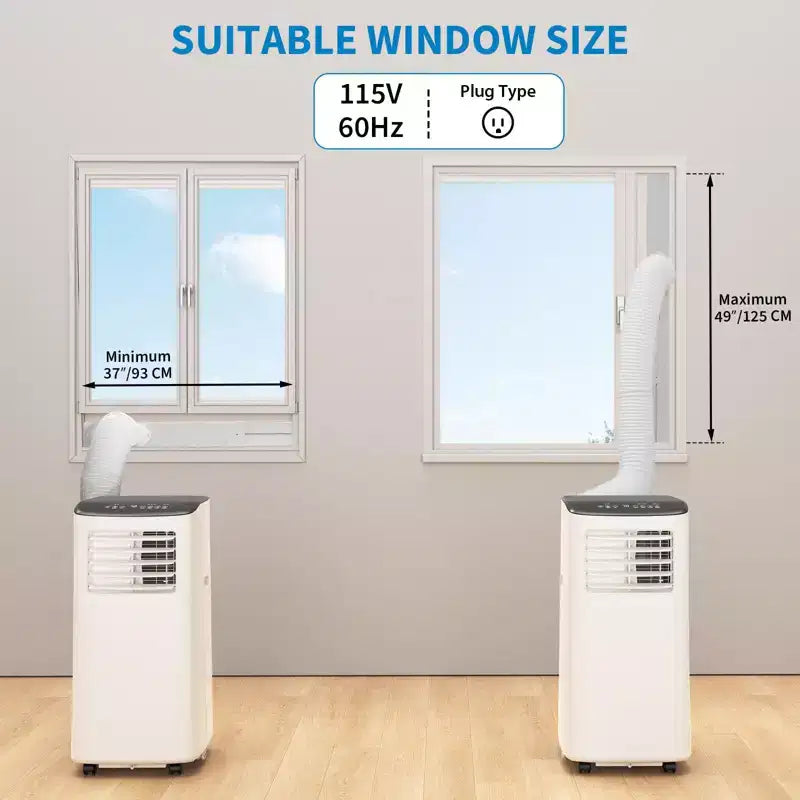 Portable Air Conditioner, 8000 BTU Quiet Cooling with Remote, Ventless Design & Auto Evaporation, for Large Room, Stand Up AC Unit.