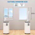 Portable Air Conditioner, 8000 BTU Quiet Cooling with Remote, Ventless Design & Auto Evaporation, for Large Room, Stand Up AC Unit.