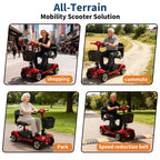 Foldable 4-Wheel Mobility Scooter for Adults, 330LBS Capacity, for Outdoor Use