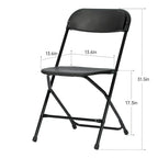 10 Pack Plastic Folding Chair 350lb. Capacity for Events Office Wedding Party Picnic Kitchen Dining