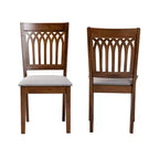 Baxton Studio Genesis Modern Fabric Wood Dining Chair Set
