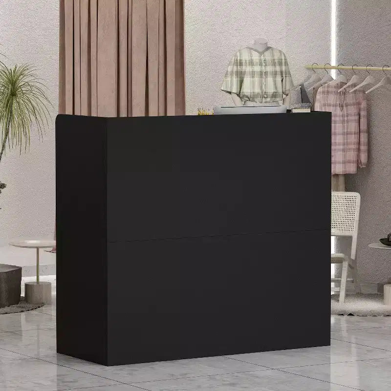 Famapy L-shaped Reception Desk Multifunctional Welcome Desk Workstation
