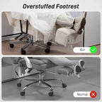Executive Office Chair with Lumbar Support, Footrest, High Back Reclining Overstuffed Desk Chair with