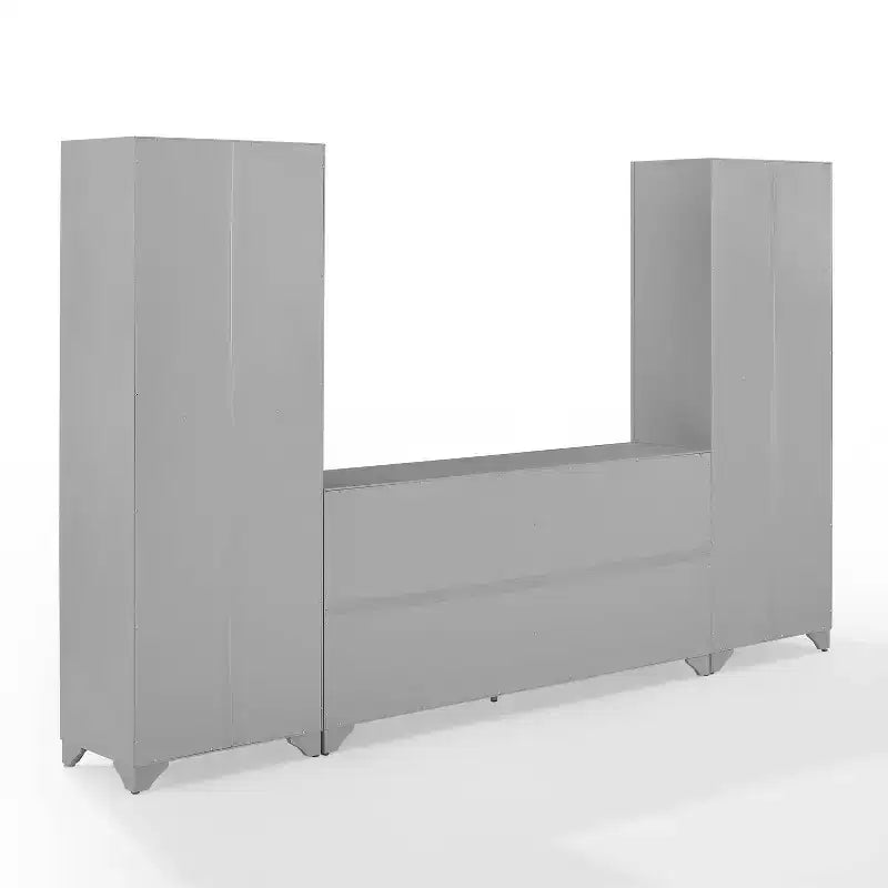 3pc Tara Sideboard and Pantry Set Distressed - Crosley