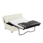 Twin Size Convertible Ottoman Sleeper Bed with Mattress - Space-Saving Guest Bed for Living Room & Apartment