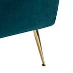 Set of 2 Jonat Contemporary Velvet Wooden Upholstered Armchair with Metal Legs for Bedroom and Living Room| ART OF LIVING DESIGNS