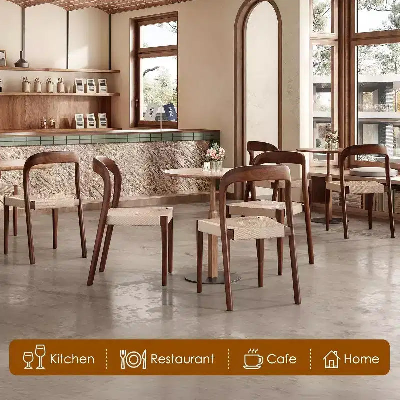 Pexfix Wood Stackable Dining Room Chair Set of 4