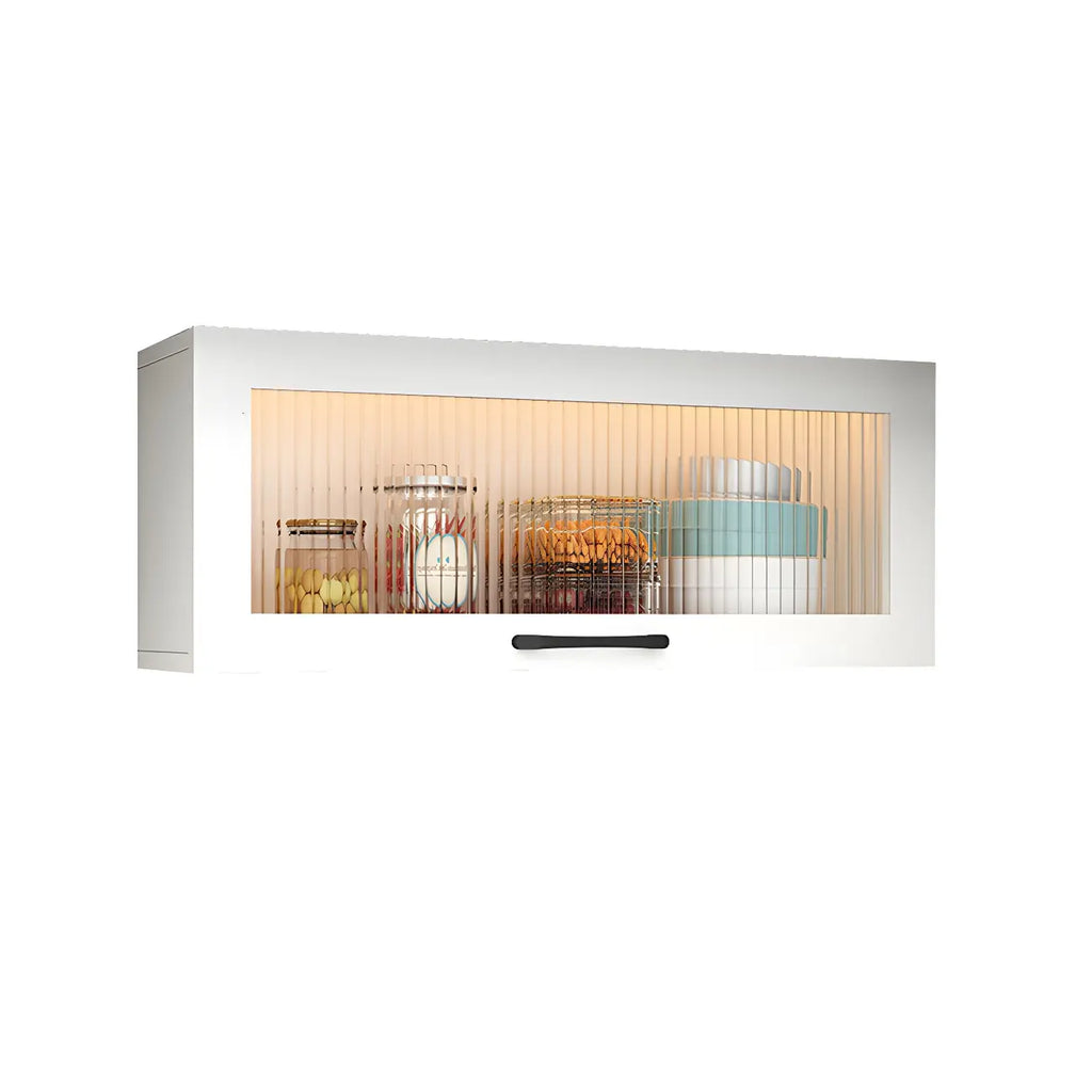 Kitchen White Wood Wall-Mounted Storage China Cabinets
