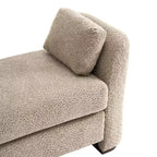 GDFStudio Jase Contemporary Rubberwood Boucl Upholstered Bench with Pillows