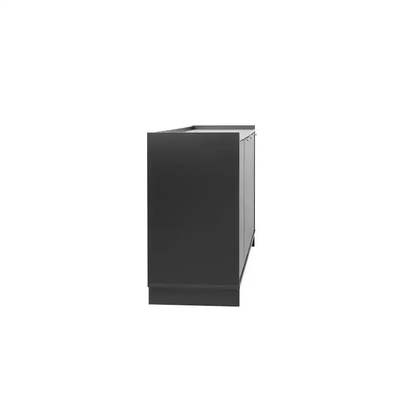 Simply Modern 4-Door Sideboard Console Table Cabinet, Black