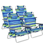 Costway 4-Pack Folding Backpack Beach Chair 5-Position Outdoor - See Details
