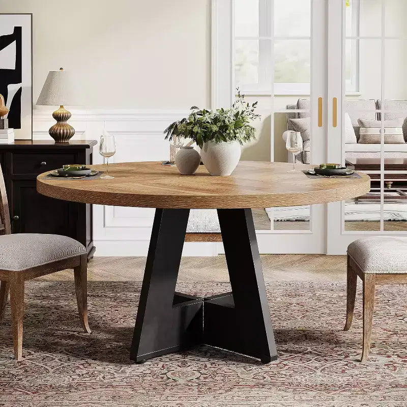 47 Inch Round Dining Table for 4 people
