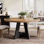 47 Inch Round Dining Table for 4 people
