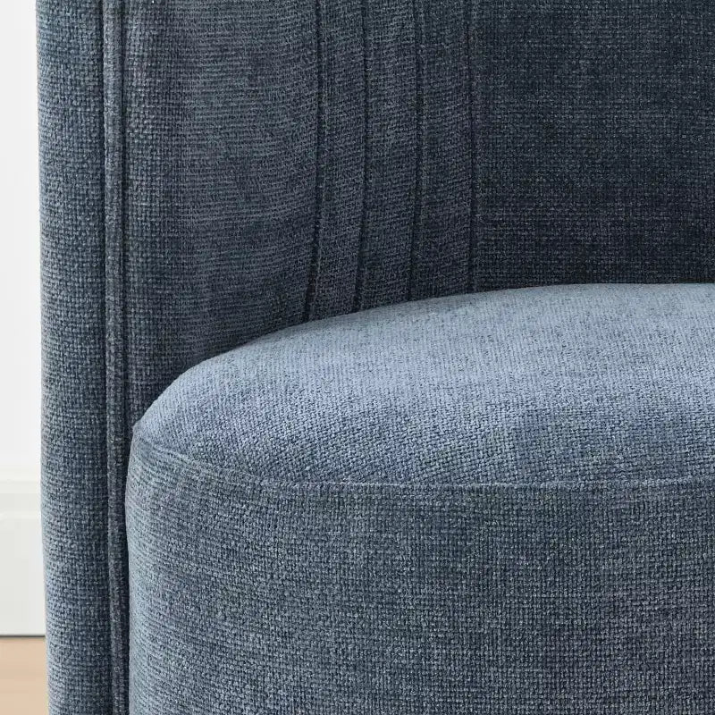 Lot de 4 chaises de salle à manger modernes pivotantes, chaises sans accoudoirs rembourrées en tissu texturé avec dossier incurvé pour salle à manger ou cuisine - Panipeachy