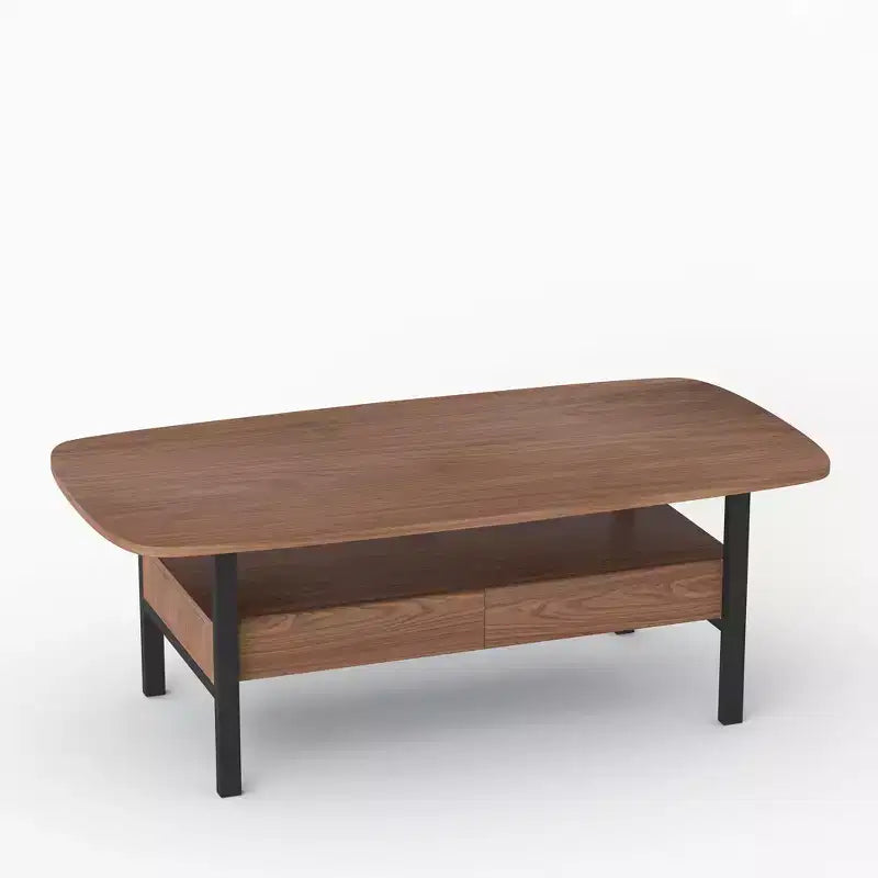 Gaoyangjiaju 47.2 Inch Wooden Coffee Table with Storage Drawers