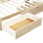 White / Wood Twin Size Daybed with Storage Drawers, Cabinets & USB Ports 窶・1 Person