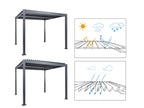 Gazebo Metallo 296 cm 296 cm Nero
