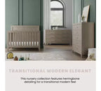 Child Craft Kieran Crib, Double Dresser and Chest Nursery Set, 3-Piece, Includes 4-in-1 Convertible Crib, Dresser and Chest