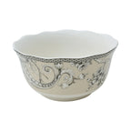 Ensemble de vaisselle 16 pièces en porcelaine Adelaide 222 Fifth avec assiettes rondes, bols et tasses, blanc antique