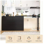 Smart Rotatable/Extendable Buffet Sideboard with 6 Drawers, Extended Countertop, Non-slip Mat, Rotating Dining Table, Kitchen Island Pantry